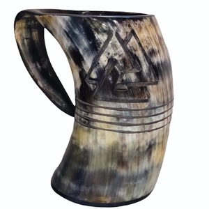 Authentic Hot Selling Ox Horn Drinking Mugs Polished Christmas Buffalo and Ox Customize Drinking Horn Mug at Cheapest Prices - Product Image 4