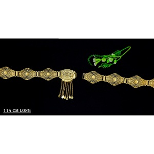 เข็มขัดคาดเอวชุบทองสูงแบบโบราณไม่เหมือนใครสวยงามสไตล์คลาสสิกสำหรับงานแต่งงานแบบอาหรับเข็มขัดแฟชั่นสไตล์อาหรับสำหรับสุภาพสตรีดูไบ - Product Image 5