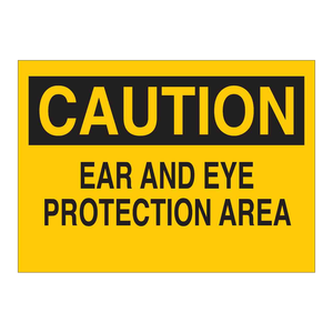 Panneau de signalisation de protection des oreilles et des yeux pour les laboratoires et les sites industriels - Product Image 1