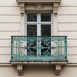 <b>Flooring</b>-Mounted Modern Solid Iron Balcony Railing Anti-Theft Rust Resistant Design Villa Outdoor Use DIY Installation 3-Year - Product Image 4