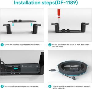 Starlink Mini Roof Pole Wall Mount Bracket with <b>Ethernet</b> <b>Adapter</b> Heavy Duty Carbon Steel Starlink Gen 3 Roof and Wall Mount Kit - Product Image 3