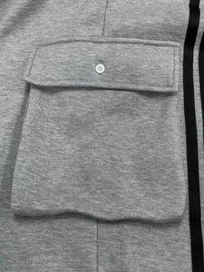 Ensemble de sweat-shirt décontracté pour homme, automne-hiver, style streetwear, col polo à rayures contrastées, en polaire, séchage rapide, coupe ample, grande taille - Product Image 4