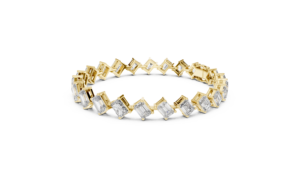 Emerald Cut Lab Grown Diamond Tennis <b>Bracelet</b> 13.75 CTW DEF VVS 14K Solid Gold Rhodium Plated Women's Anniversary Gifts Fine - Product Image 3