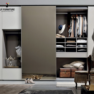 Meubles de chambre à coucher en bois modernes personnalisés JY Project, design luxueux, design européen, RTA, tringle suspendue, étagères réglables, petite taille - Product Image 4