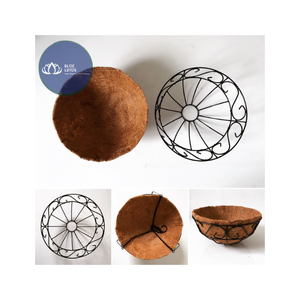 Panier suspendu en fer Lucy PE Premium Bleu Lotus, résistant à la rouille, respirant, inaltérable, avec chaîne, pour jardin, vente en gros - Product Image 5