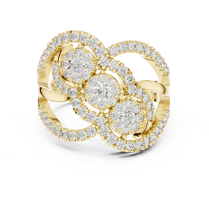 Anillo de Compromiso de Oro Rosa de 14K con Diamante Cultivado en Laboratorio para Mujer |   Diamante Cultivado Nuevo - Product Image 3