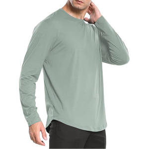 Camiseta de manga larga para hombre, cuello redondo, corte regular, color sólido, tejido de punto, excelente relación calidad-precio, disponible a la venta ahora a un precio muy razonable. - Product Image 5
