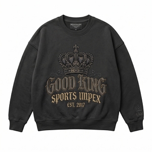 เสื้อสเวตเชิ้ตผู้ชายทรงปกติ คอกลม ผ้าฝ้ายฟลีซ สำหรับฤดูหนาว ปักโลโก้ด้านหน้า ผลิตตามสั่ง OEM สไตล์ลำลอง - Product Image 1