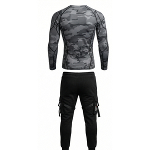 Maluza ชุดออกกำลังกายแบบรัดรูปสำหรับผู้ชายชุดออกกำลังกายแบบสตรีทสไตล์ - Product Image 2