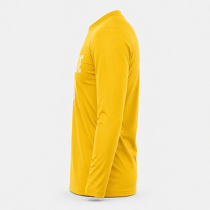 Camiseta de Fútbol Amarilla de Manga Larga para Hombre, Nombre del Equipo 00, Cuello Redondo Sublimado, Ropa Deportiva de Poliéster que Absorbe la Humedad, Ligera - Product Image 3