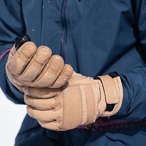 Fournisseur direct d'usine, gants de ski pour hommes en cuir de chèvre de haute qualité, design personnalisé, isolés, imperméables, respirants, pour le snowboard - Product Image 6