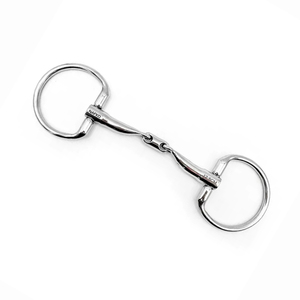 Anillo Fijo de Acero Inoxidable Plateado de Alta Calidad, Bocado de Caballo con Eslabón Francés, Equipo de Equitación, Proveedor de Alfombrillas para Silla de Montar - Product Image 1
