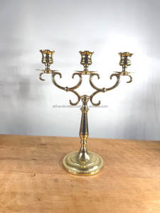 <b>Small</b> & Tall Vintage Metal Candelabras Aluminum <b>Candle</b> Holders B2B Wholesale Supply for Boutique Decor Shops - Product Image 6