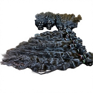 Cheveux vierges indiens Remy 100% naturels, ondulés, noirs, provenant d'un seul donneur, cuticules alignées, pour femmes, toutes longueurs, de 8'' à 28'' - Product Image 1