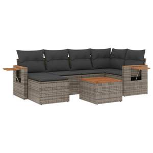 Conjunto de Sofás Modulares Grandes de Ratán PE Gris para Jardín, Colección Premium de Muebles Modulares para Exteriores - Product Image 2