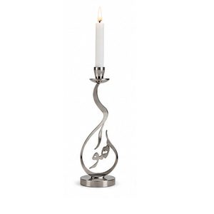เชิงเทียนเหล็กสีดำลายพระจันทร์และใบไม้สำหรับตกแต่งบ้าน - Product Image 6