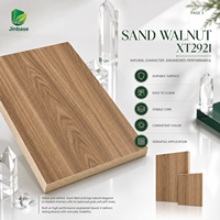 Panneau MDF mélaminé Jinbase Noyer Sable 18mm E0 1220x2440mm pour mobilier d'hôtel et de bureau