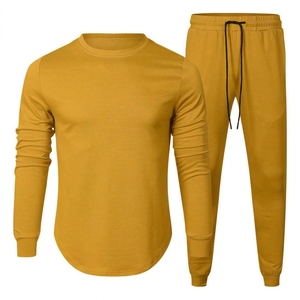 Conjunto Deportivo Azul para Hombre al por Mayor, Sudadera de Manga Larga, Pantalones Jogger, Ropa Deportiva Informal, Traje de Dos Piezas para Entrenamiento Atlético - Product Image 3