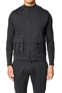 Ensemble de survêtement sportif personnalisé de qualité supérieure pour hommes, veste sans manches, ensemble de survêtement décontracté pour hommes, ensemble trois pièces - Product Image 3