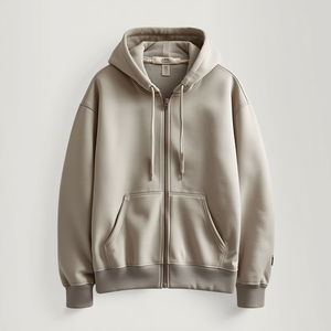 Sudadera con capucha y cremallera de 500 GSM, de algodón grueso y forro polar, con personalización OEM y ODM. - Product Image 2