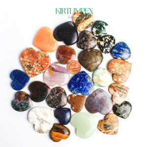 Các loại hình trái tim tự nhiên lỏng đá quý cabochons Nhiều màu khối thỏa thuận cho crafting và chữa bệnh - Product Image 1