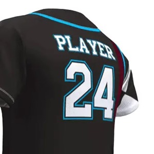 Wholesale <b>Blank</b> Sportswear Baseball Jerseys Low Price High Quality Breathable 100% Polyester Anti-Bacterial Short Sleeve Custom - Product Image 5
