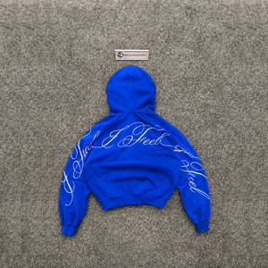 NUEVO en Oferta Sudadera con Capucha Azul Rey Oversize con Cremallera, Estilo Urbano, de Forro Polar Grueso, Casual, Unisex, con Estampado Gráfico en la Manga - Product Image 6