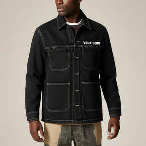 Chaqueta de mezclilla para hombre 2026, diseño esencial de moda, con capucha, estilo vintage, lavado desgastado, abotonada, de ajuste holgado, alta calidad, personalizada de fábrica - Product Image 1