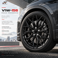 Jantes forgées Snowflake Mesh 18-22 pouces, finition noir brillant, 5x112 5x114.3 Monoblock VIW-156 pour BMW Audi Mercedes-Benz