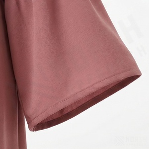 2025 OEM Kimono Abaya pour femmes musulmanes, en tissu polyester épais, doux et très extensible, col en V, manches longues, pour fêtes, Ramadan, mariages - Product Image 5