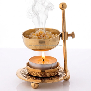 เตาเผากำยานทองเหลืองทำมือ ปรับระดับได้ด้วยสกรู วัสดุโลหะทั้งหมด ขายส่ง - Product Image 6