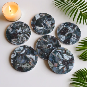 Sous-verres en Agate Mousse Naturelle – Design Élégant – Supports pour Boissons, Café et Plats – Vente en Gros OEM/ODM - Product Image 2