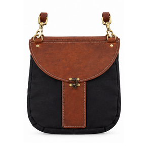 Lightweight Game Minimalist Canvas Crossbody Falconry Bag With Leather Flap And Brass Hardware For Outdoor Use Falconry Bags - Product Image 1
