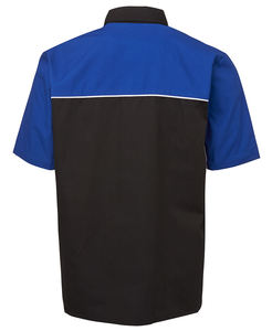 Summer Breathable Knitted 160g Polyester/Cotton Satin Solid Casual Anti-Wrinkle Single Button Turn-<b>down</b> Collar Full Men's Shirt - Product Image 2