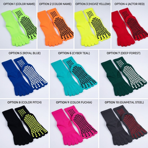 Custom Logo Five Toe <b>Grip</b> <b>Socks</b> Anti Slip Football Soccer Running Sports <b>Socks</b> Athletic Crew <b>Socks</b> Strong <b>Grip</b> Wholesale JZVINA - Product Image 6