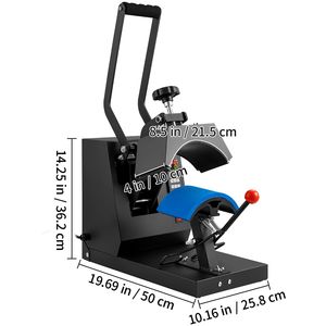 เครื่องรีดร้อนแบบฝาพับ 4-in-1 ขนาด 6x3 นิ้ว สำหรับงานซับลิเมชั่น พร้อมจอ LCD ตั้งเวลาและควบคุมอุณหภูมิ สำหรับรีดร้อนหมวกแบบใหม่ - Product Image 5