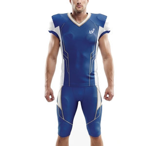 Tenue d'équipe de football américain haut de gamme, chemise et pantalon en polyester imprimés par transfert thermique, vêtements de sport personnalisés pour adultes, entraînement et matchs - Product Image 5