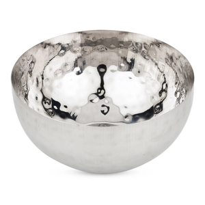 Grand saladier en métal de grande capacité, en aluminium durable avec un design martelé, plat et bol de service décoratifs pour la cuisine - Product Image 3