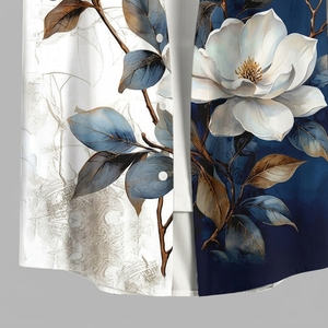 Tenues Assorties Personnalisées pour Couples, Imprimé Floral Décontracté d'Été, Chemise Hawaïenne à Manches Courtes pour Homme et Femme, Îles du Pacifique - Product Image 5