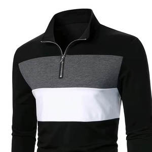 Camisa de hombre con cierre de cremallera de un cuarto, en colores contrastantes, hecha con la mejor calidad disponible en todos los colores y diseños. - Product Image 6