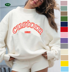 Sudadera de Mujer Personalizada con Estampado de Leopardo Otoñal, Cuello Redondo, Mezcla de Algodón Informal, Mangas Caídas, Transpirable - Product Image 3