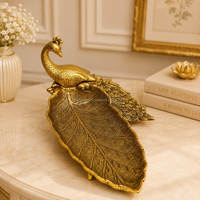 Support de bougie en laiton antique en forme de tête de cerf, porte-bougie en métal en forme de renne avec coupelle en verre, candélabre décoratif de table