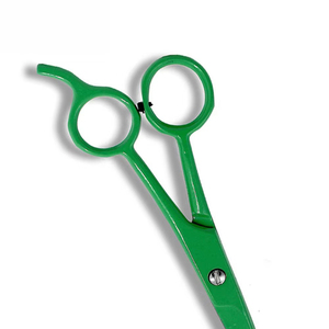 Ciseaux de coiffure professionnels verts, lame tranchante, manche moyen, pour droitiers, manche en plastique, lame en acier inoxydable - Product Image 3