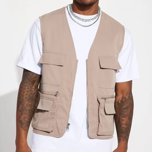 Chaleco de Pesca Transpirable para Hombre, Ligero, de Lona y Nailon, Chaqueta sin Mangas Transpirable para Verano, para Viajes, Trabajo al Aire Libre, Chalecos Cargo - Product Image 6