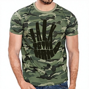 T-shirt de sport pour femme en coton biologique OCS personnalisé en gros, mélange de denim/flanelle, coupe ajustée, respirant, imprimé camouflage - Product Image 1