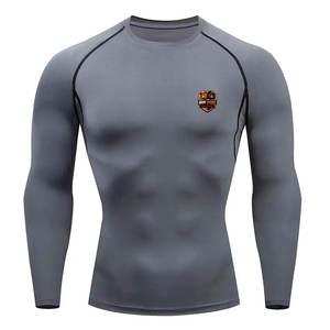 Haut de sport à manches longues BRAVE BROWNS pour hommes, léger, respirant, séchage rapide, en Spandex/Polyester, idéal pour la gym et l'entraînement quotidien - Product Image 1