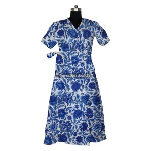 Bata de Maternidad Sencilla Estampada a Mano, Vestido de Algodón, Bata de Dama de Honor, Tela Suave - Product Image 5