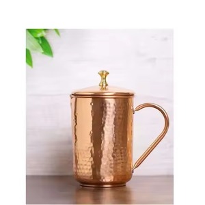 Premium Drinkware Copper Jug Water Pitcher Pure Copper for Home Kitchen Dining <b>Table</b> Use - Product Image 5