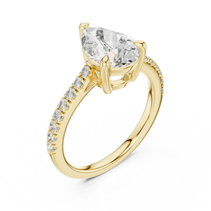 Yellow Gold Plated 925 Sterling Silver Moissanite <b>Diamond</b> <b>Ring</b> Wholesale Jewelry Manufacturer Supplier - Product Image 4