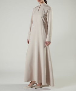 Robe longue élégante pour femme style Abaya de Dubaï 2026 avec col mandarin et découpe clé, vêtement et accessoire islamique traditionnel - Product Image 3